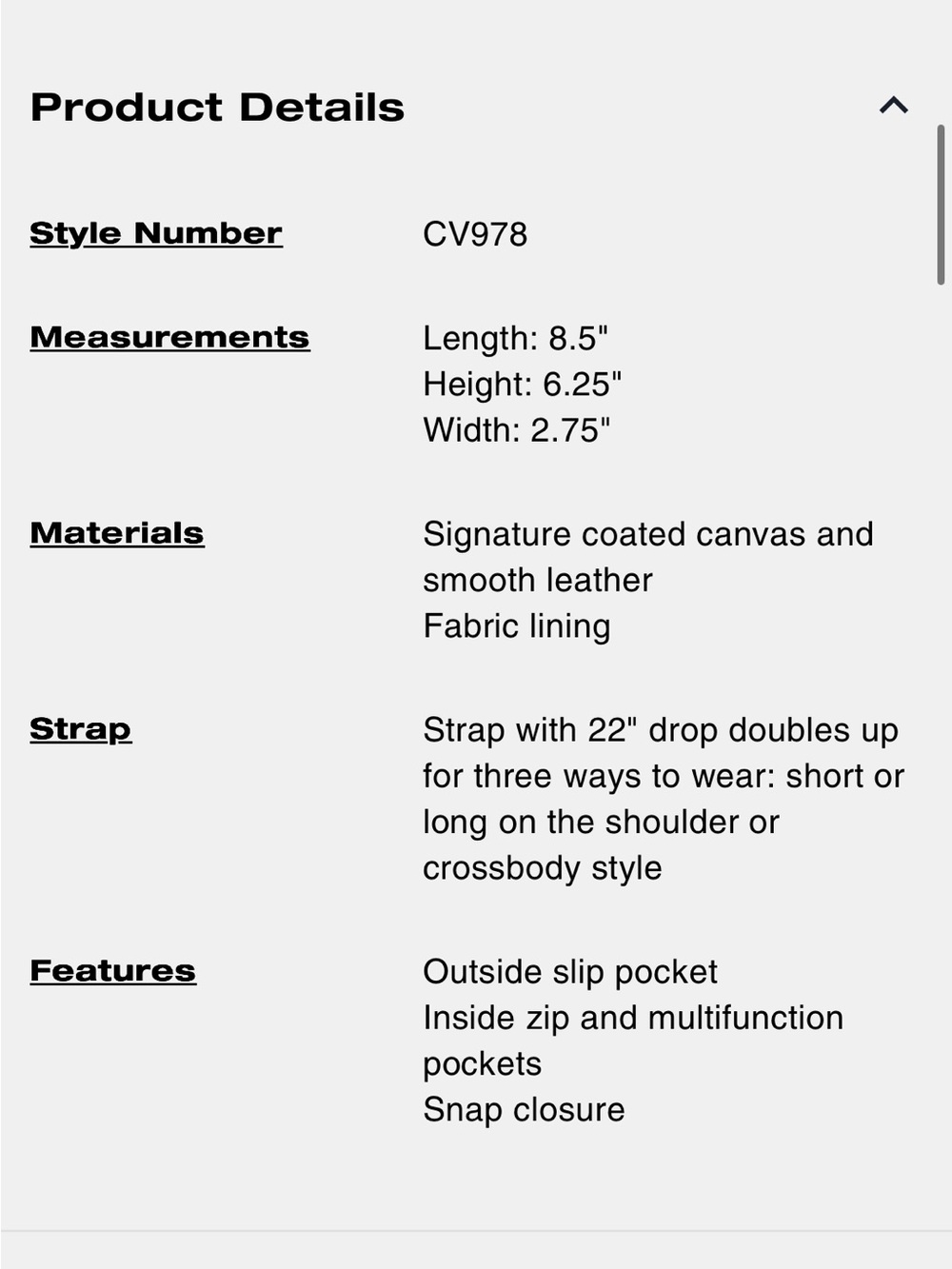 Coach Klare Crossbody Bag in Signature Canvas - Very Good Condition - Picture 9 of 9